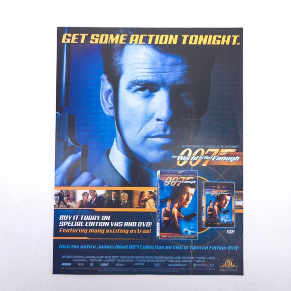 James Bond Other - The World Is Not Enough James Bond Print Ad Pierce Brosnan Movie Advertising